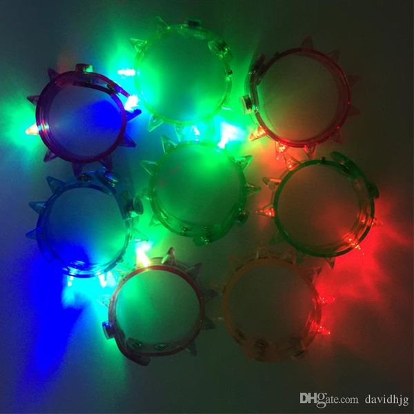 

led flash soft glow bracelet night toys party decorations colorful luminous bangle halloween christmas kids gift