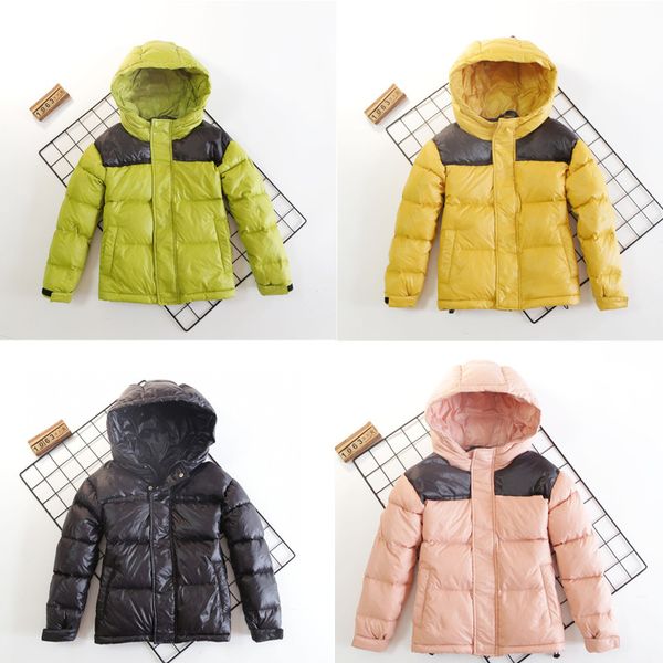 Designer North Kids com capuz Tehch Down Coat Sherpa Puffer roupas infantis meninos meninas jaquetas de lã infantil crianças inverno roupas leves ao ar livre preto