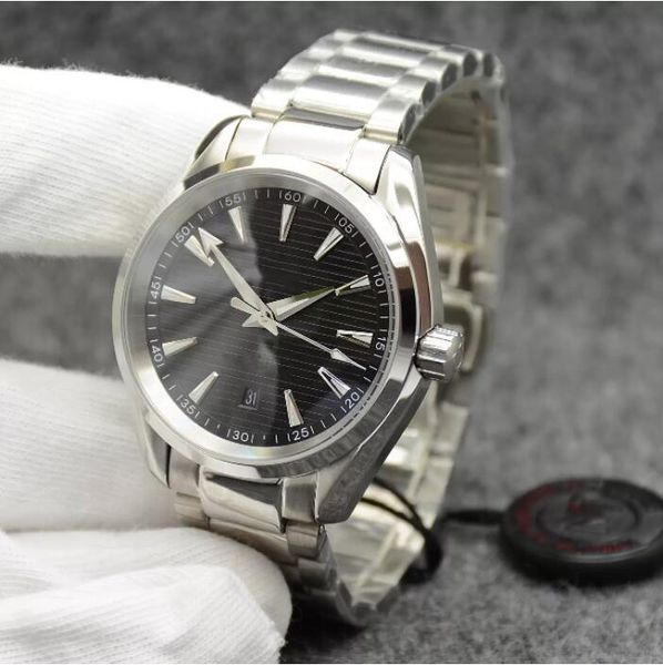 Мужские часы стиль черный циферблат часы 42 мм автоматические механические часы из нержавеющей стали стекло назад спортивные морские наручные часы
