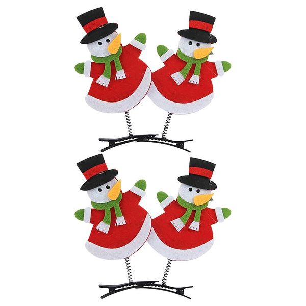 

hair clips 4pcs elk kids santa claus party accessories felt christmas decor gift