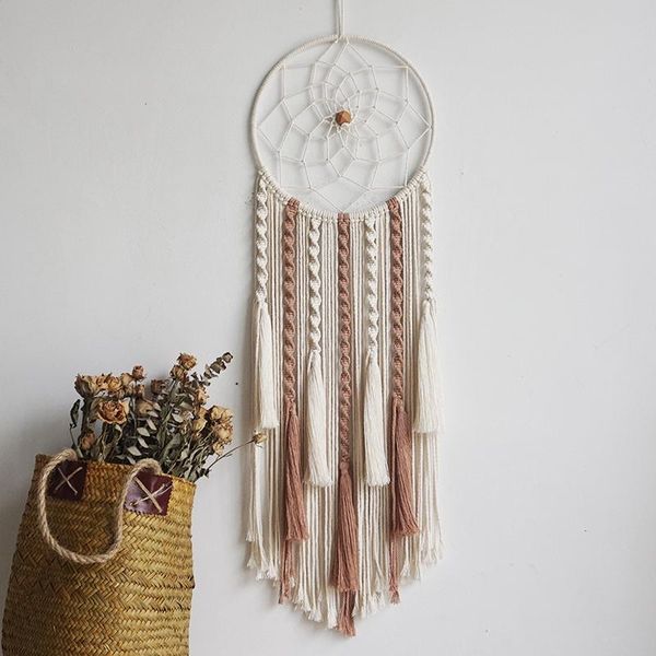 

tapestries bohemian wind chimes tapestry hand-woven soft wall hanging tassel macrame pendant girls home bedroom decoration craft gift