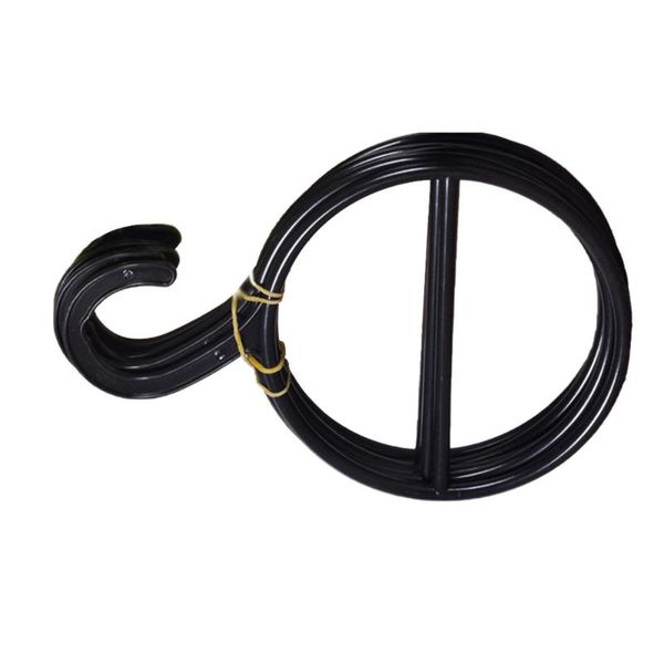 

hangers & racks 10pcs circle shape coat hanger multifunctional scarf belt tie display slots holder organizer (black)