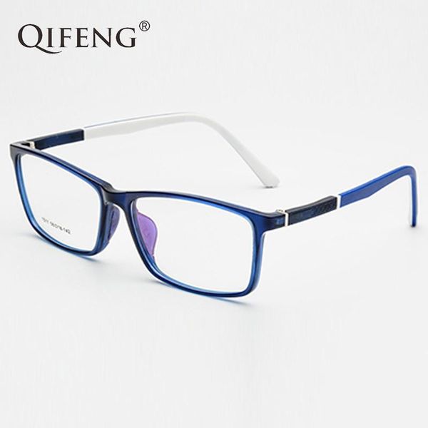 

fashion sunglasses frames spectacle frame men women student tr90 eyeglasses computer optical myopia glasses for male clear lens eyewear qf19, Black