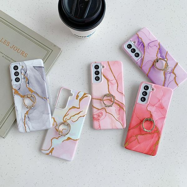 

cell phone pouches magic marble is suitable for samsung s21ultra s20fe note20ultra ring bracket case a32 a52 a72 soft bag