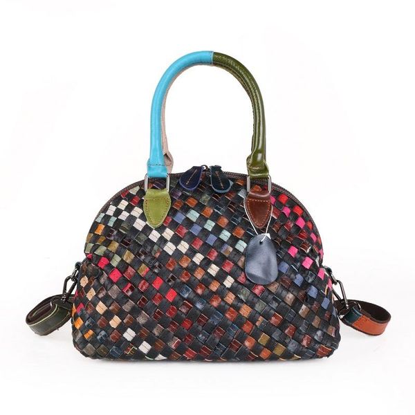 

evening bags women's leather handbag single shoulder bag messenger tote fashion woven
