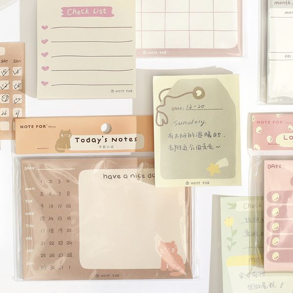 

Ins Style Weekly Daily Monthly Planner Check List Sticky Notes Notepads Self-stick Memo Pads