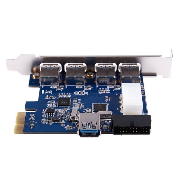 

pci-e express adapter a 5 usb 3.0 ports hub internal expansion card hubs