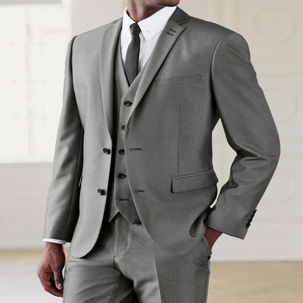 

men's suits & blazers fashionable two button costume homme grey groom tuxedos groomsmen mens wedding prom bridegroom (jacket+pants+vest, White;black