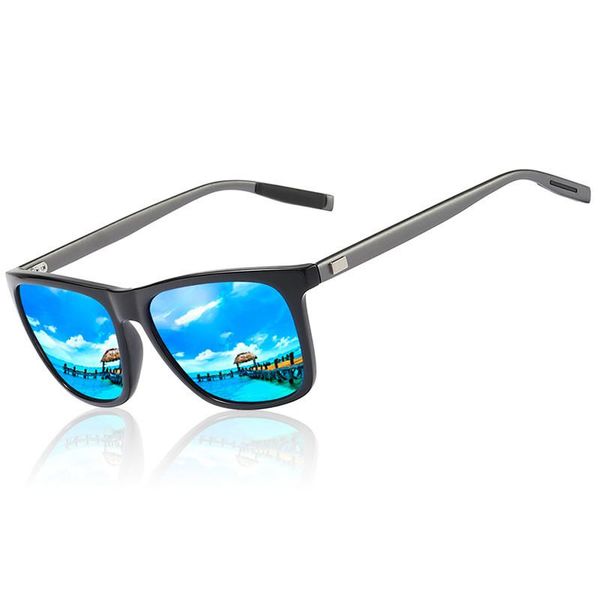 

sunglasses zxwlyxgx vintage aluminum polarized men classic brand sun glasses coating lens driving eyewear for men/women, White;black