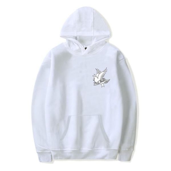 

men's hoodies & sweatshirts lil peep cool mens white hoodie harajuku handsome hip hop hooded, Black