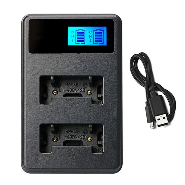 

lcd dual slots fnp-45 fnp45 fnp 45 battery charger for fujifilm digital camera