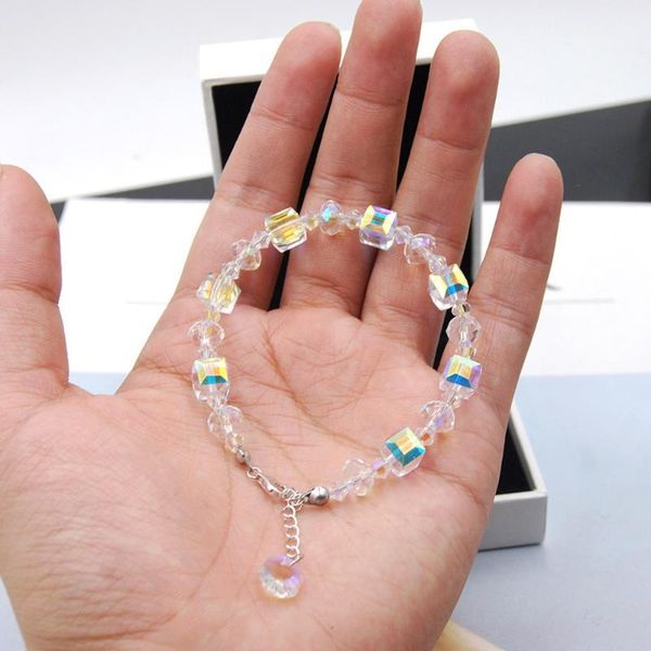 

northern lights bracelet romance sparkling crystals for women girls link chain bracelets swd889 charm, Golden;silver