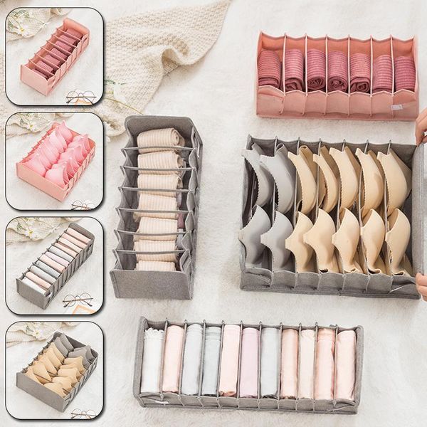 

foldable divider cloth storage box for socks bra underpants save space sorting tools closet organizer household drawers