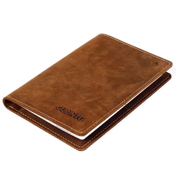 

card holders gubintu vintage men genuine leather travel passport cover holder wallet organizer for document purse man, Brown;gray