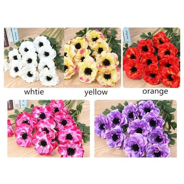 

novelty items simulation silk single head anemone flower home living room decoration fake flowers wedding party background props