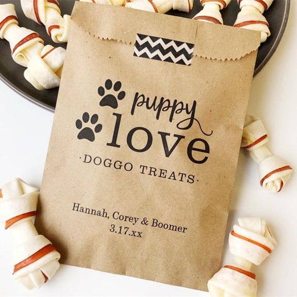 

gift wrap custom doggie bag wedding treat bags,fabulous favor goodie bags, kraft brown bag, rustic, popcorn, candy