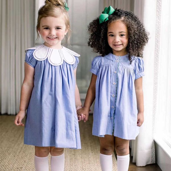 Neonati Bambini Dress Bambini carino Spagna Vestiti Nefanti Ruffles Boy Romper Tuta Tuta Summer Toddler Girl Dresses Dresses Q0716