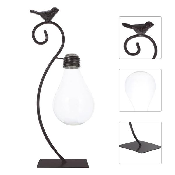 

vases 1pc plants glass bottle deskdecor creative flower arranging holder (black)