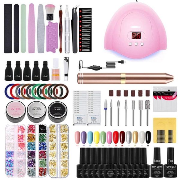 

extension glue set acrylic gel nail polish uv lamp getting started manicure potherapy machine art tools kits