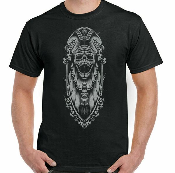 

skull mens t-shirt atheism atheism death religious order biker gothic moto, White;black