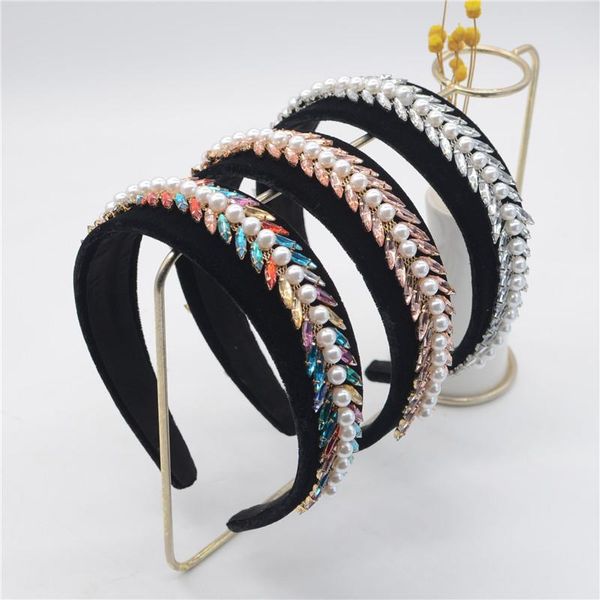 

hair clips & barrettes trendy leaves flower hairband pearl tiara crystal headband charms bridal rhinestone chain jewelry flannel accessories, Golden;silver