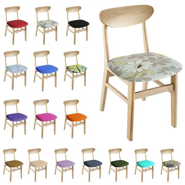 

chair seat protector covers printed kitchen stretch dining cover removable elastic case living room slipcover