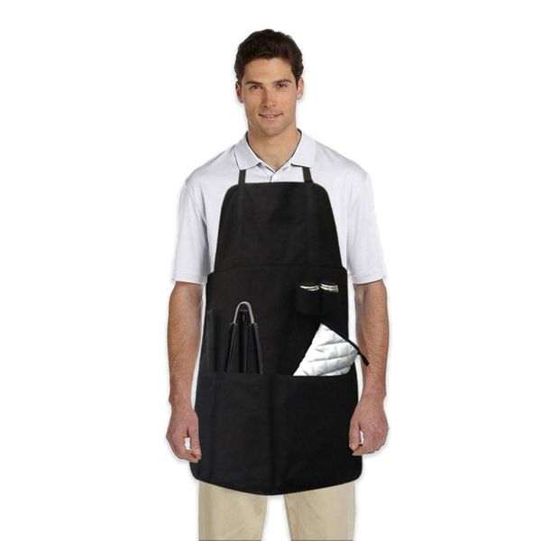 

aprons 7pcs/set barbecue apron set gloves cutter fork shovel seasoning jar canvas tool pockets adjustable for reme889