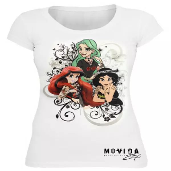 

t-shirt lady nightlife 87 princesses tattoo, White;black