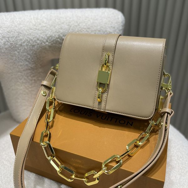 

women organ chain bag handbag purse flap shoulder crossbody bags removable chain belt genuine leather lock plain wallets