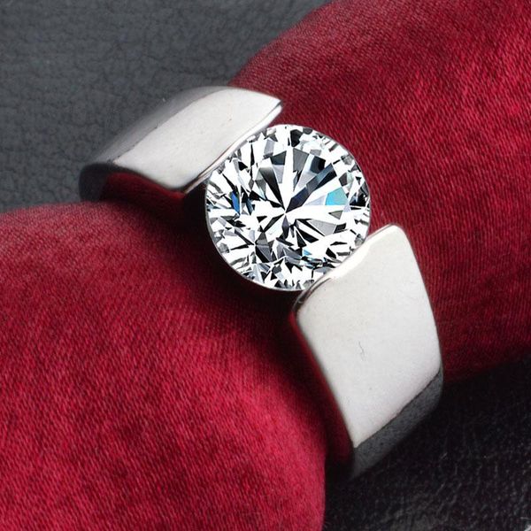 

wedding rings couple 30% plata- jewelry factory wholesale for women anillos mujer big cz crystal anel bague argent s925 femme, Slivery;golden