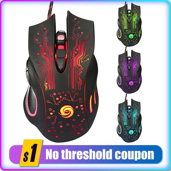 

mice 3200dpi led optical 6d usb wired gaming game mouse pro gamer for pc 6 buttons with scroll wheel 5 million cycle