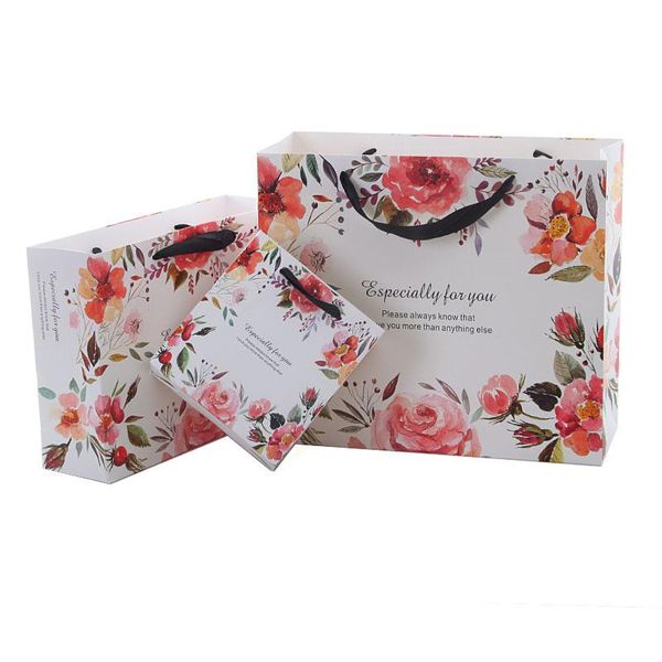 

gift wrap 10pcs/lot high-grade paper flower bag garment reticule packing holiday supplies