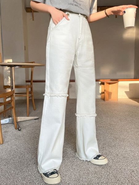 

dazy slant pocket raw cut jeans h4gr#, Blue