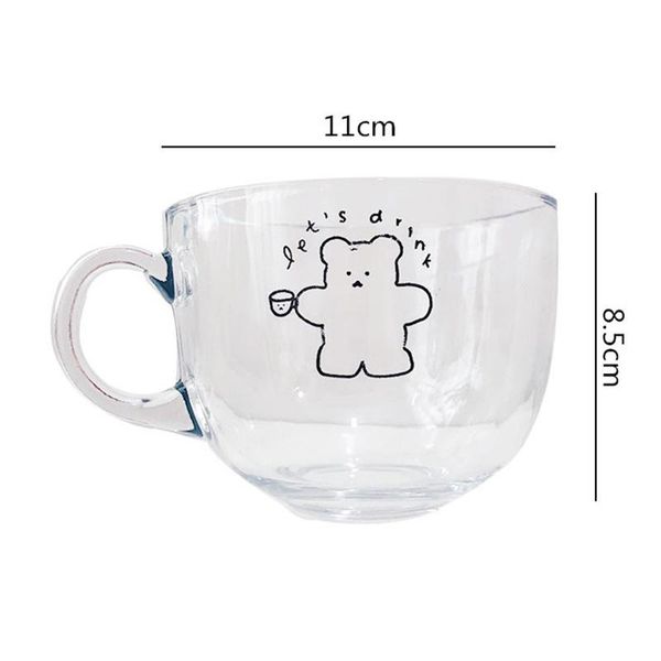 

wine glasses glass cup with love heart printed coffee transparent breakfast milk drinking heat-resistant juice tea cups