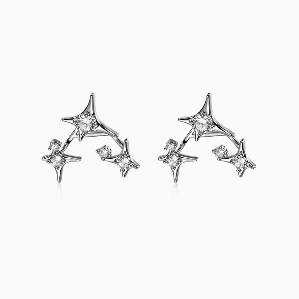 Projeto original Design Original High Sense de requintado Temperamental Earrings de diamante repletos de estrelas Mulheres