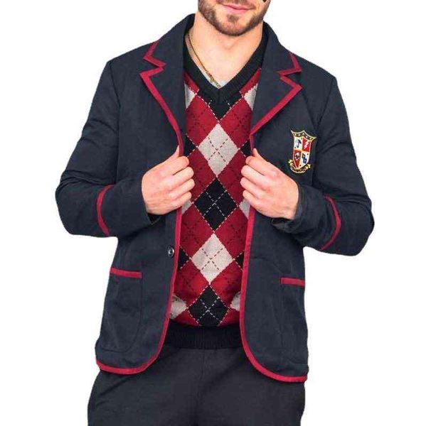 

2022 spring menswear slim fit fashion college style suit coat, Black;brown