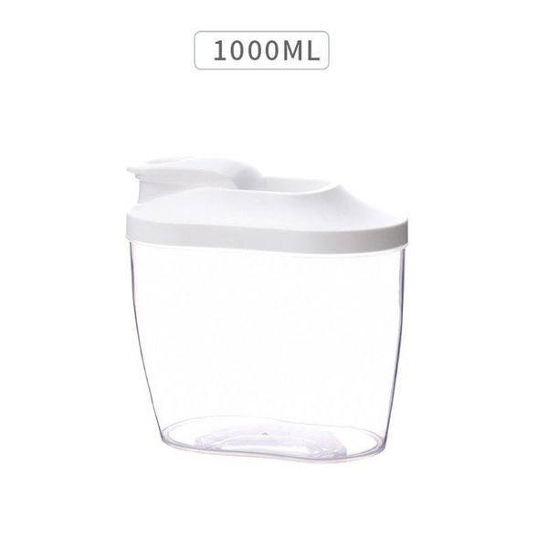 

1000/1500ml storage container plastic kitchen grain multigrain milk dispenser transparent tank sealed a0kc bottles & jars