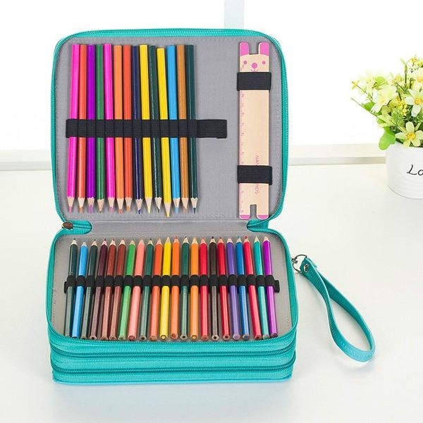 

pencil bags 120 color 160 multifunctional hand bag pu case marker pen