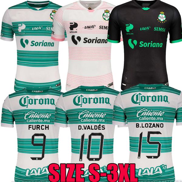 

20 21 santos laguna soccer jerseys 2021 liga mx pink october outubro rosa furch b. lozano d. valdes gorriaran football shirts camisetas, Black;yellow