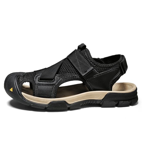 

2021 fashion summer womens mens sandals black beige mesh leather sandy beach sandal men shoes size 38-44 code: 93-1801