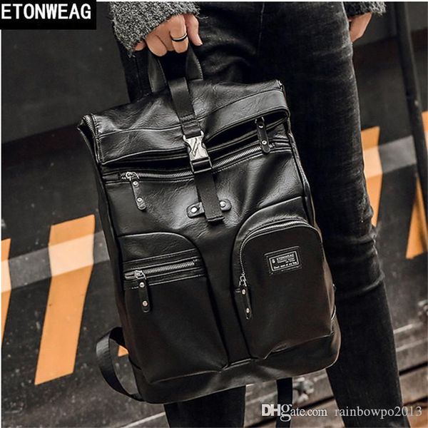 

wholesale brand men handbag leather mens backpack multi-functional compartment computer bag outdoor travel leisure leathers backpacks