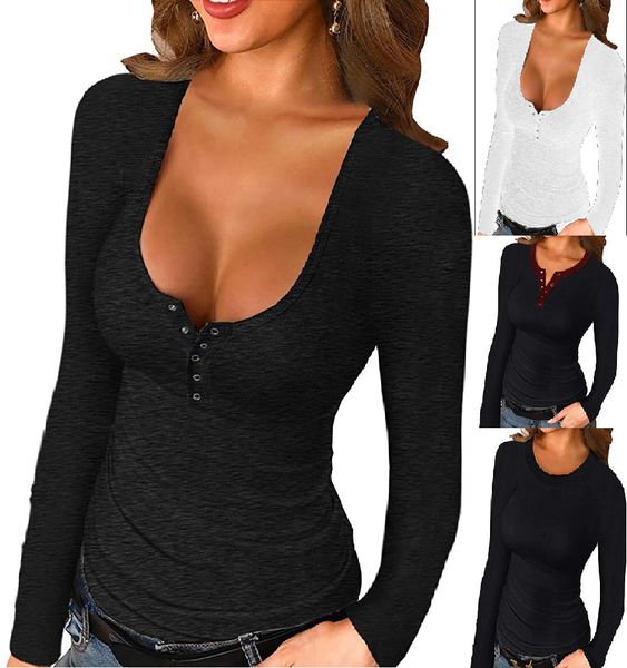 

autumn and winter women's long sleeve slim fit t-shirt, White