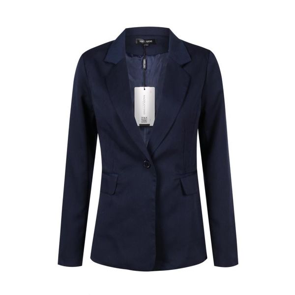 

women's suits & blazers fashion women blazer long sleeve suit jacket for casual 2021 dark blue feminino manteau femme coat, White;black