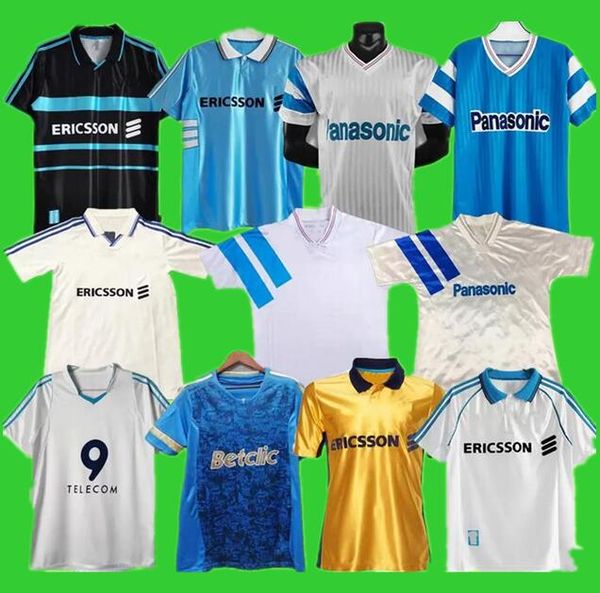 

maillot de foot marseilles retro soccer jerseys 1990 1991 1992 1993 1998 1999 2000 2003 2004 2011 2012 deschamps pires classic vintage footb, Black;yellow