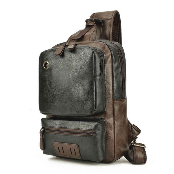 

bags chest bag handbags men's full pu fashion single shoulder messenger large capacity leisure, Black;red