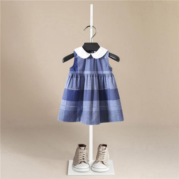 

fashion girl baby stripe dresses print cartoon birthday sleeveless female summer clothes kid, Red;yellow