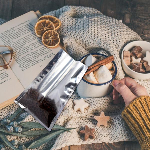 

storage bags 100pcs semitransparent aluminum foil practical home pouches