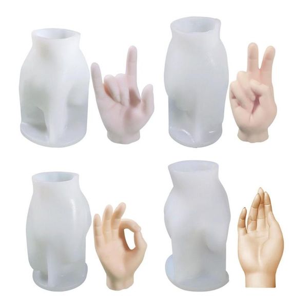 

craft tools hand gesture mould silicone candle finger creative perfume 3d making kit for diy cake home decoration