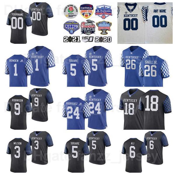 

ncaa football kentucky wildcats college 9 davonte robinson jersey men 29 yusuf corker 81 isaiah epps 0 kavosiey smoke 10 asim rose jr 4 josh, Black