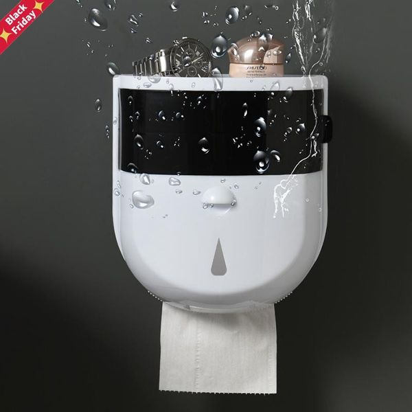 

portable toilet paper holder wall-mount dispenser for bathroom multifunction tissue box accessories holders